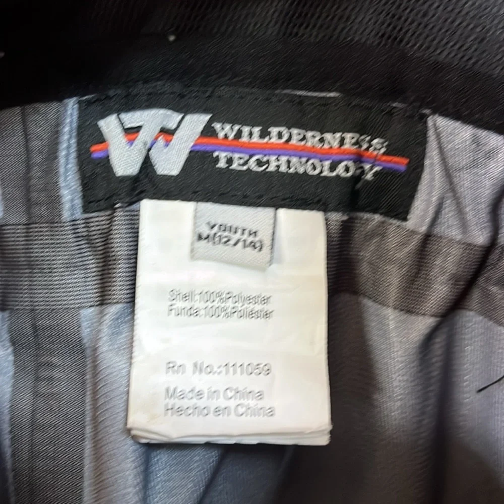 Wilderness Technology Rain Overalls Pants Waterproof Heavy Duty Youth M 12/14